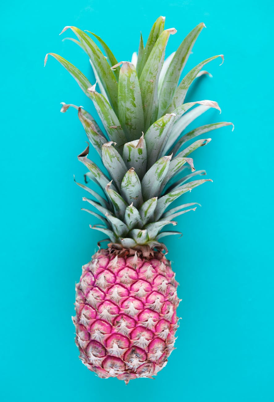 pink and green pineapple